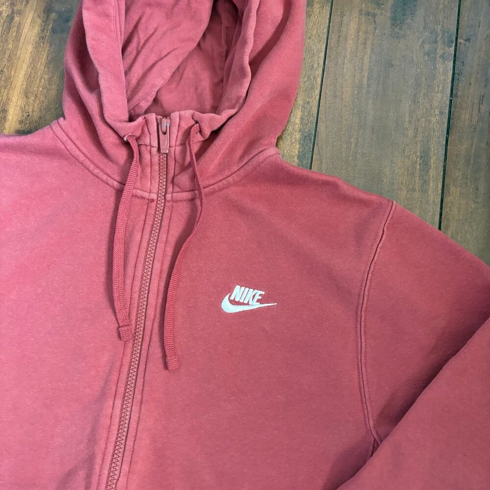 Nike Full Zip Hoodie Womens S Salmon Activewear Sportswear Athletic Swoosh - Picture 2 of 7